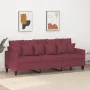 3-seater red fabric sofa 180 cm by , Sofas - Ref: Foro24-359281, Price: 234,38 €, Discount: %