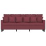 3-seater red fabric sofa 180 cm by , Sofas - Ref: Foro24-359281, Price: 269,75 €, Discount: %