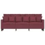 3-seater red fabric sofa 180 cm by , Sofas - Ref: Foro24-359281, Price: 234,38 €, Discount: %