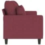 3-seater red fabric sofa 180 cm by , Sofas - Ref: Foro24-359281, Price: 234,38 €, Discount: %