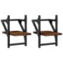 Wall shelves with bars 2 pcs smoked oak 20x25x30 cm by , Shelves and shelves - Ref: Foro24-836230, Price: 16,19 €, Discount: %