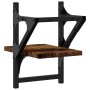 Wall shelves with bars 2 pcs smoked oak 20x25x30 cm by , Shelves and shelves - Ref: Foro24-836230, Price: 16,19 €, Discount: %