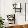 Estantes de pared con barras 2 uds marrón roble 20x25x30 cm de , Estantes y estanterías - Ref: Foro24-836232, Precio: 13,66 €...