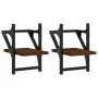 Estantes de pared con barras 2 uds marrón roble 20x25x30 cm de , Estantes y estanterías - Ref: Foro24-836232, Precio: 13,66 €...