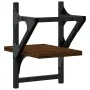Estantes de pared con barras 2 uds marrón roble 20x25x30 cm de , Estantes y estanterías - Ref: Foro24-836232, Precio: 13,66 €...