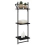 Wandregale 3 Ebenen mit Stangen 2 Stück schwarz 30x25x100 cm von , Regale und Regale - Ref: Foro24-836258, Preis: 33,67 €, Ra...