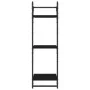 Wall shelves 3 levels with bars 2 pcs black 30x25x100 cm by , Shelves and shelves - Ref: Foro24-836258, Price: 33,32 €, Disco...