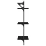 Wall shelves 3 levels with bars 2 pcs black 30x25x100 cm by , Shelves and shelves - Ref: Foro24-836258, Price: 33,32 €, Disco...