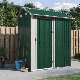 Grüner Gartenschuppen aus verzinktem Stahl, 192 x 152,5 x 237 cm von , Schuppen - Ref: Foro24-364529, Preis: 266,62 €, Rabatt: %