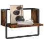 Wandregale mit Stange aus geräucherter Eiche 40x25x30 cm von , Regale und Regale - Ref: Foro24-836285, Preis: 16,84 €, Rabatt: %