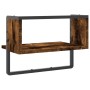 Estantes de pared con barra roble ahumado 40x25x30 cm de , Estantes y estanterías - Ref: Foro24-836285, Precio: 17,10 €