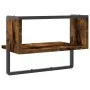 Wandregale mit Stange aus geräucherter Eiche 40x25x30 cm von , Regale und Regale - Ref: Foro24-836285, Preis: 16,84 €, Rabatt: %