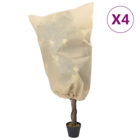 Cubierta para plantas con cordón 4 uds 70 g/m² 0,8x0,8m