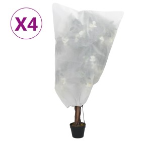 Cubierta para plantas con cordón 4 uds 70 g/m² 0,8x1,2 m