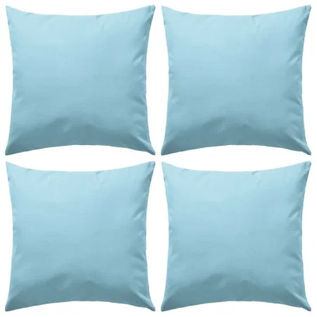 Cojines para exteriores 45x45 cm azul claro 4 unidades de vidaXL, Cojines - Ref: Foro24-132299, Precio: 71,86 €, Descuento: %