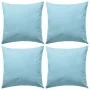 Cojines para exteriores 45x45 cm azul claro 4 unidades de vidaXL, Cojines - Ref: Foro24-132299, Precio: 71,86 €, Descuento: %