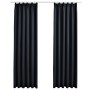 Cortinas opacas con ganchos 2 piezas gris antracita 140x245 cm