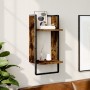 Wall shelves with smoked oak bar 30x25x65 cm by , Shelves and shelves - Ref: Foro24-836300, Price: 23,91 €, Discount: %