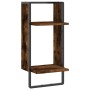 Wall shelves with smoked oak bar 30x25x65 cm by , Shelves and shelves - Ref: Foro24-836300, Price: 23,91 €, Discount: %