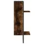 Estantes de pared con barra roble ahumado 30x25x65 cm de , Estantes y estanterías - Ref: Foro24-836300, Precio: 23,60 €, Desc...