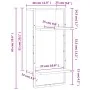 Estantes de pared con barra roble ahumado 30x25x65 cm de , Estantes y estanterías - Ref: Foro24-836300, Precio: 23,60 €, Desc...