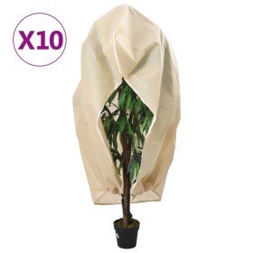 Cubiertas para plantas con cremallera 10 uds 70 g/m² 3,14x2,5 m