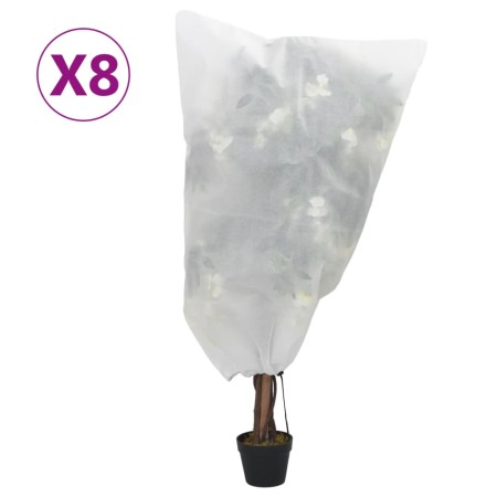 Plant covers with cord 8 pcs 70 g/m² 0.8x1 m by , Gardening accessories - Ref: Foro24-3203516, Price: 21,32 €, Discount: %