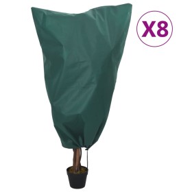Plant covers with cord 8 pcs 70 g/m² 0.8x0.8 m by , Gardening accessories - Ref: Foro24-3203535, Price: 21,91 €, Discount: %