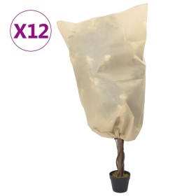 Cubiertas para plantas con cordón 12 uds 70 g/m² 0,8x1 m