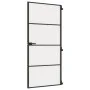 Puerta interior delgada negra vidrio y aluminio 93x201,5 cm de , Puertas para el hogar - Ref: Foro24-155121, Precio: 201,59 €...