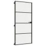 Schlanke Innentür aus schwarzem Glas und Aluminium, 93 x 201,5 cm von , Türen für zu Hause - Ref: Foro24-155121, Preis: 201,6...