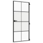 Schlanke Innentür aus schwarzem Glas und Aluminium, 93 x 201,5 cm von , Türen für zu Hause - Ref: Foro24-155128, Preis: 202,8...