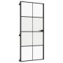 Schlanke Innentür aus schwarzem Glas und Aluminium, 93 x 201,5 cm von , Türen für zu Hause - Ref: Foro24-155128, Preis: 202,8...