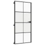 Slim black glass and aluminum interior door 93x201.5 cm by , Doors for the home - Ref: Foro24-155128, Price: 199,96 €, Discou...