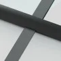 Slim black glass and aluminum interior door 93x201.5 cm by , Doors for the home - Ref: Foro24-155128, Price: 199,96 €, Discou...