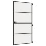 Puerta interior delgada negra vidrio y aluminio 102,5x201,5 cm de , Puertas para el hogar - Ref: Foro24-155123, Precio: 178,55 €