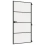 Slim black glass and aluminum interior door 102.5x201.5 cm by , Doors for the home - Ref: Foro24-155123, Price: 181,21 €, Dis...