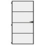 Puerta interior delgada negra vidrio y aluminio 102,5x201,5 cm de , Puertas para el hogar - Ref: Foro24-155123, Precio: 178,55 €