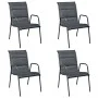 Juego de comedor de jardín 5 piezas de acero negro de vidaXL, Conjuntos de jardín - Ref: Foro24-43318, Precio: 191,87 €, Desc...