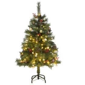 Árbol de Navidad artificial con bisagras 150 LED y bolas 150 cm