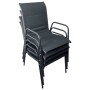 Juego de comedor de jardín 5 piezas de acero negro de vidaXL, Conjuntos de jardín - Ref: Foro24-43318, Precio: 194,97 €