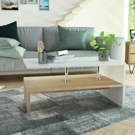 White and oak engineered wood coffee table 90x59x42 cm by vidaXL, Coffee table - Ref: Foro24-244856, Price: 72,67 €, Discount: %