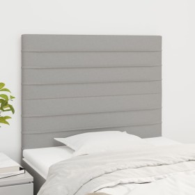 Headboards 2 units of light gray fabric 100x5x78/88 cm by , Headboards and footboards - Ref: Foro24-3116462, Price: 52,02 €, ...