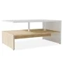 Couchtisch aus Holzwerkstoff in Weiß und Eiche, 90 x 59 x 42 cm von vidaXL, Couchtisch - Ref: Foro24-244856, Preis: 72,67 €, ...
