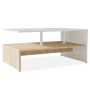 Couchtisch aus Holzwerkstoff in Weiß und Eiche, 90 x 59 x 42 cm von vidaXL, Couchtisch - Ref: Foro24-244856, Preis: 74,02 €, ...