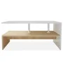 Couchtisch aus Holzwerkstoff in Weiß und Eiche, 90 x 59 x 42 cm von vidaXL, Couchtisch - Ref: Foro24-244856, Preis: 72,67 €, ...