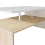 Couchtisch aus Holzwerkstoff in Weiß und Eiche, 90 x 59 x 42 cm von vidaXL, Couchtisch - Ref: Foro24-244856, Preis: 74,02 €, ...