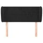 Black velvet headboard 93x23x78/88 cm by , Headboards and footboards - Ref: Foro24-3117182, Price: 51,24 €, Discount: %