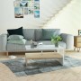 Couchtisch aus Holzwerkstoff in Weiß und Eiche, 90 x 59 x 42 cm von vidaXL, Couchtisch - Ref: Foro24-244856, Preis: 74,02 €, ...