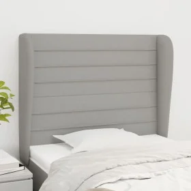 Headboard with light gray fabric ears 103x23x118/128 cm by , Headboards and footboards - Ref: Foro24-3118086, Price: 69,54 €,...